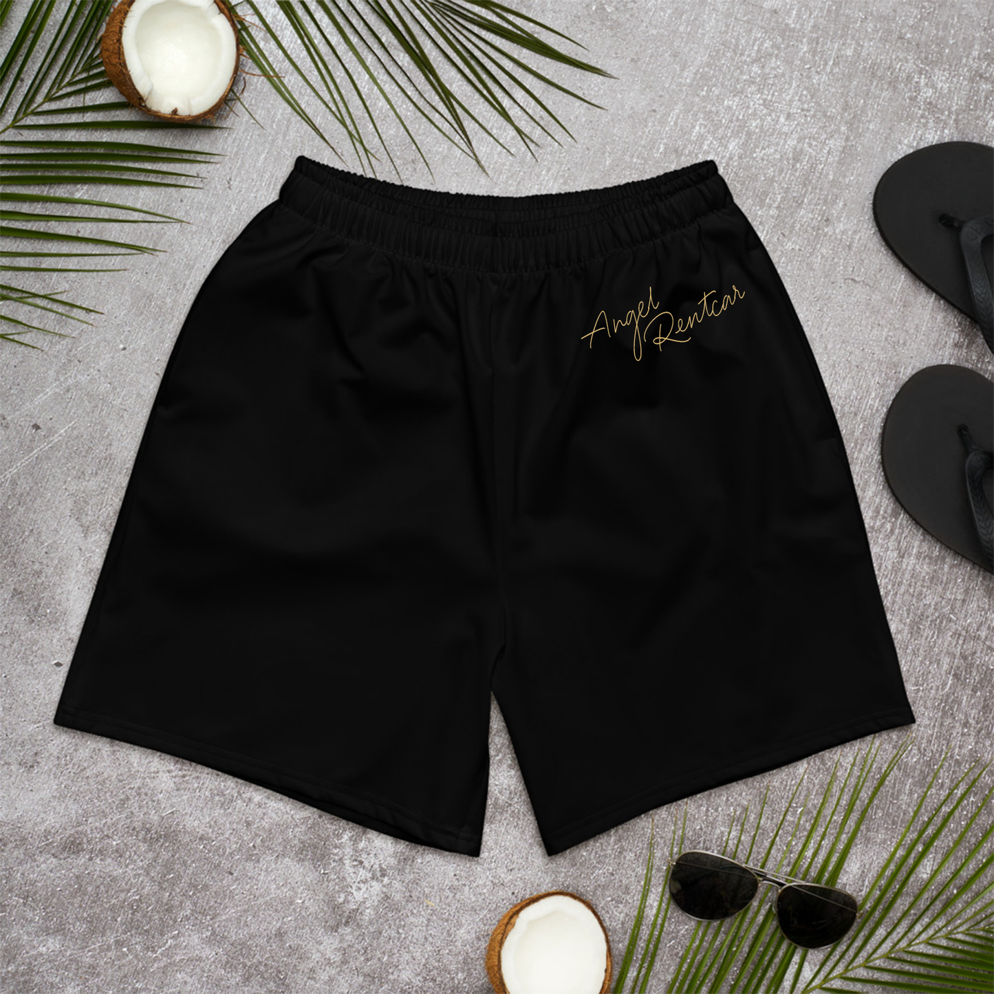 Angel Rentcar Lettering - Men's Athletic Long Shorts